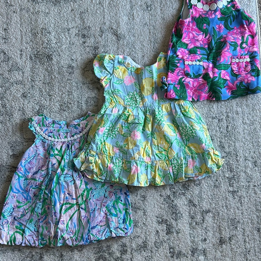 Lilly Pulitzer Kids Dresses - Pink, Yellow, Green Floral